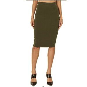 DEBBIE SHUCHAT SPARKLY SEQUINED LACE PENCIL MIDI SKIRT IN SIZE 2 black